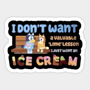 bluey ice cream Sticker